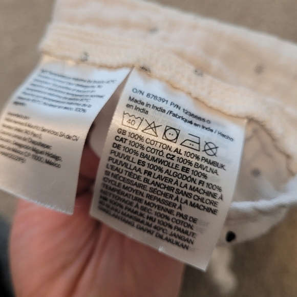 H&M Peterpan Collar Polkadot Cotton Blouse Size 9-12 Months - Picture 6 of 6